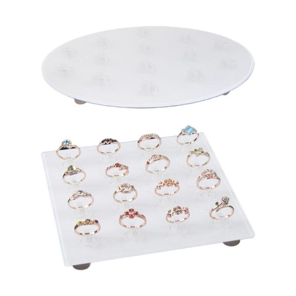 

jewelry pouches, bags stand holder, square clear acrylic pography props 16-ring clips display stand, rings organizer show r, Pink;blue
