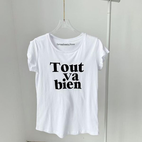 

women's t-shirt simple casual women white letter print o-neck lady pullover tee