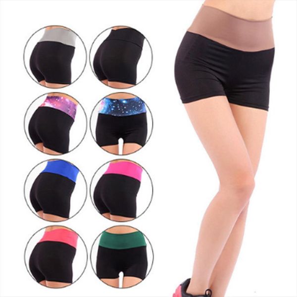 

high waist stretch shorts running womens rompers fitness feminine sports yf007, Black;white