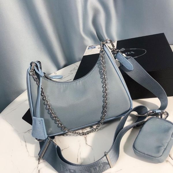 

evening bags three in one bag for women hobo nylon messenger dumpling package ins fashion 2021 oxford cloth chain armpit