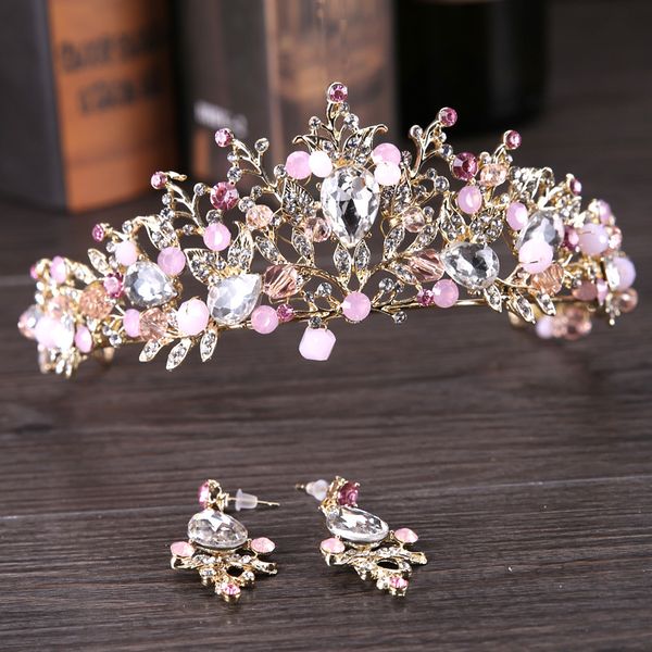 

headpieces bridal crown queen rhinestone crystals wedding crowns crystal stone gold headband hair party molding party tiaras, Silver