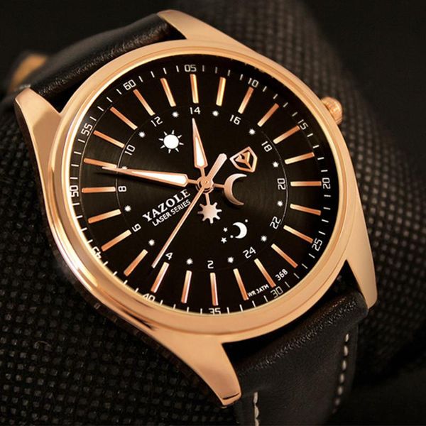 

wristwatches yazole men watches fashion quartz watch luminous wristwatch male clock relogio masculino reloj hombre, Slivery;brown