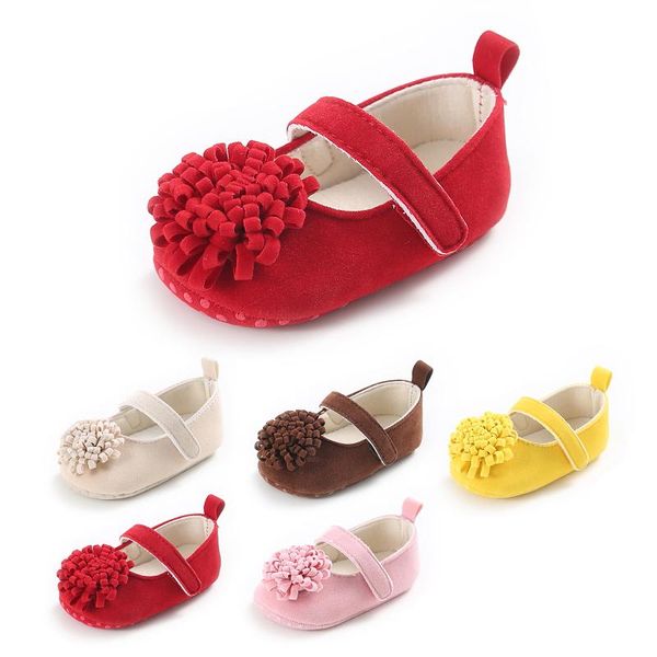 

first walkers 5 colors candy born baby prewalker soft bottom anti-slip shoes footwear classic princess girl crib flower