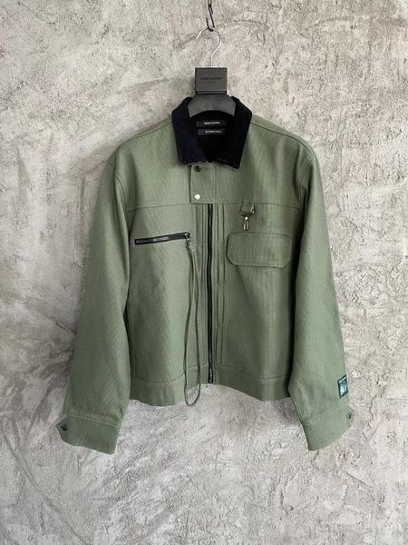 

men's jackets men autumn green trucker jacket, Black;brown