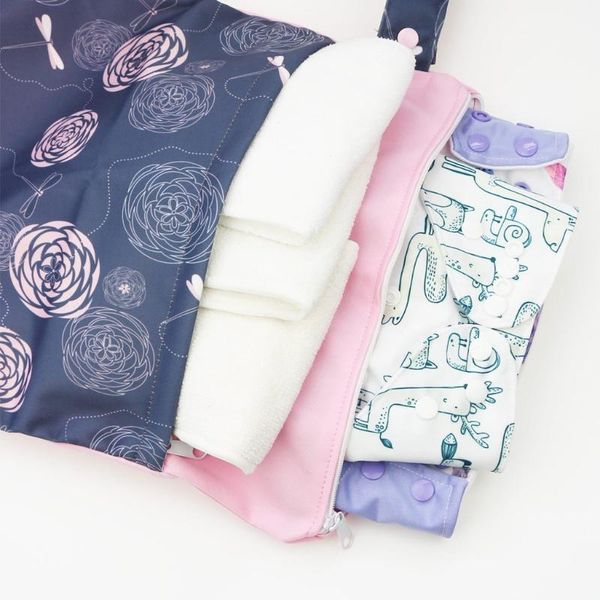 

3pcs/set wet dry bag baby nappy organizer bag reusable washable cloth diaper 97be