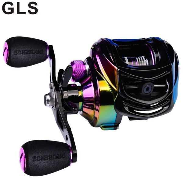 

baitcasting reels 2022 gls brand double wire cup metal drop wheel weight 213g magnetic brake system fishing gear supplies colorful reel
