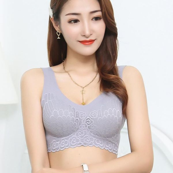 

latex seamless bra women push up underwear cooling gathers -proof pad female intimate fashion soft comfortable bralette, Red;black