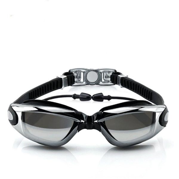 

swimming goggles with earplugs silicone swimming pool glasses anti-fog men's and women's glasses summer water ear