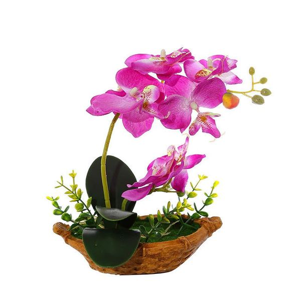 

decorative flowers & wreaths mesa butterfly orchid artificial potted flower home living room centro sala party boda fake phalaenopsis decora
