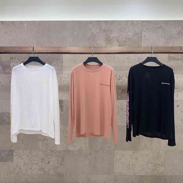 

spring and summer 2021 sanskrit cross print thin korean loose slim long sleeve sunscreen t-shirt, White