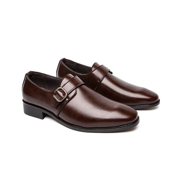 

dress shoes elegant formal leather men italian male footwear business work oxford for wedding gentleman flats, Black