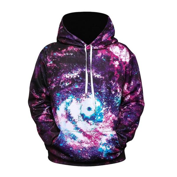 

men's hoodies & sweatshirts space galaxy and women's 3d clothing printed casual sports jackets sky pattern, Black