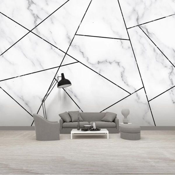 

wallpapers milofi custom large wallpaper mural 3d simple jazz white geometric marble background