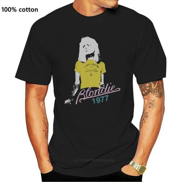 

men's t-shirts blondie men 1977 slim fit t-shirt black, White;black
