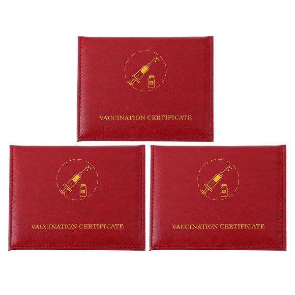 

storage bags 3pcs vaccination cards protectors dual slots covers protective cover