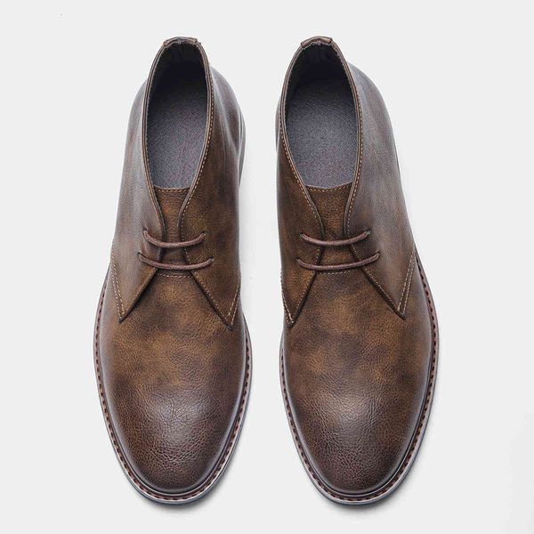 

dress shoes botas de couro masculinas tamanho 7 ~ 12, botas chukka tornozelo , sapato confortÃ¡vel marca wootten para caminhada # kd581 qg3i, Black