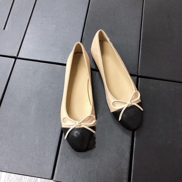 

dress shoes designer shoe luxury level quality sandals shopping mall same foam runners classic sheepskin color matching round head flat ball, Black