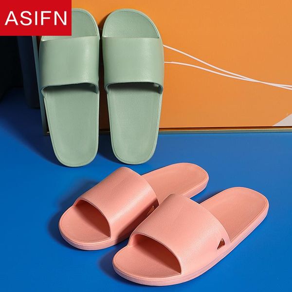 

slippers asifn house women summer thick bottom indoor home couples bathroom non-slip soft ins style ladies men, Black