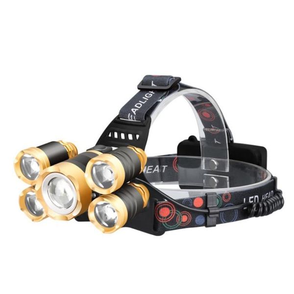 

5led headlight head lamp head torch headlamp 4 modes outdoor sports camping hiking fishing waterproof