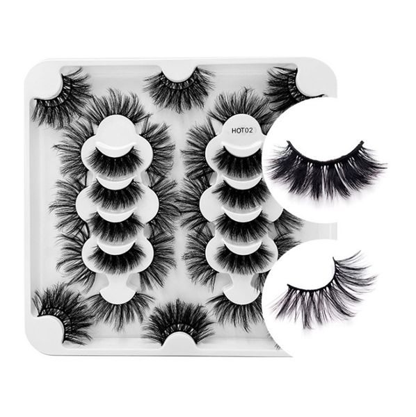 

18 pairs 25mm faux mink hair false eyelashes 8d fluffy eye lashes extensions in 6 editions 1