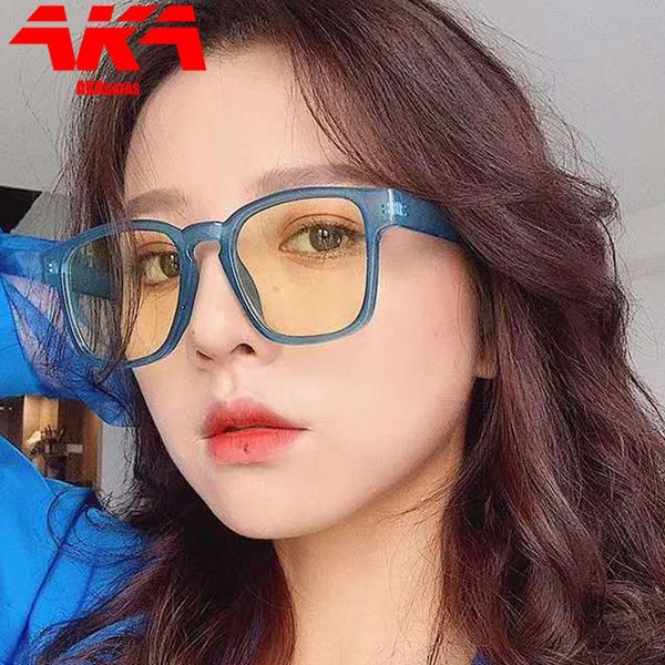 

sunglasses akagafas luxury women 2021 vintage square classic brand design mirror gafas, White;black