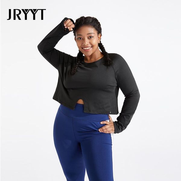 

jrtty fitness plus size big women yoga woman activewear workout running quick dry shirt female breathable sportswear 4xl, White;red