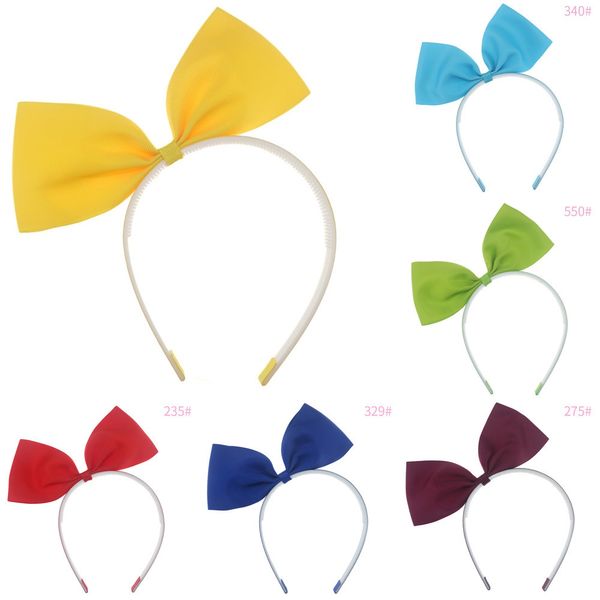 

baby big bow tie hairband kids girls turban makaron party headband children headwrap plastic cute bowknot hairband accessories h28tf9e, Slivery;white