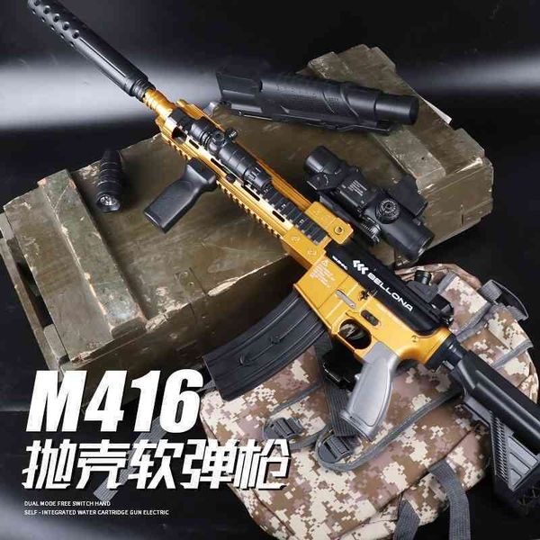 

xingshen m416 electric throwing diy assembly shell jumping soft bullet boy ejection toy gun