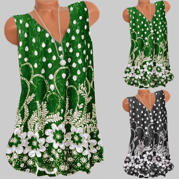 

women's tanks & camis 2021 summer women sleeveless blouses shirts off shoulder floral printed tank casual oversized pullover blusas, White