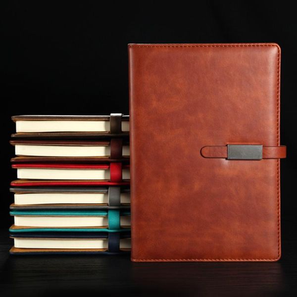 

notepads pu leather a5 b5 journal notebook lined paper daily planner notepad with buckle stationery school supplies, Purple;pink