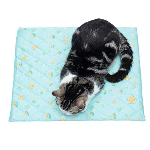 

cat beds & furniture pet cooling mat detachable pad summer dog double-sided construction breathable air fiber cool ice sleeping supplies