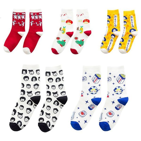 

women nimen cats cartoon print funny harajuku hip hop long socks, Black;white