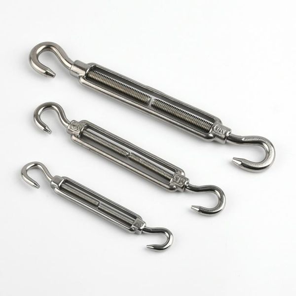 

shade 1pcs turnbuckle adjustable wire rope tension tensioner strainer m4 m5 m6 m8~m24 stainless steel hook eye cable railing kit