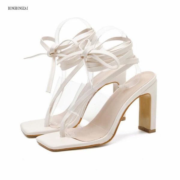 

2021 new super lace-up women's shoes ladies sandals high-quality fashion show  cm thick high heel size 4- 11 bbzai, Black