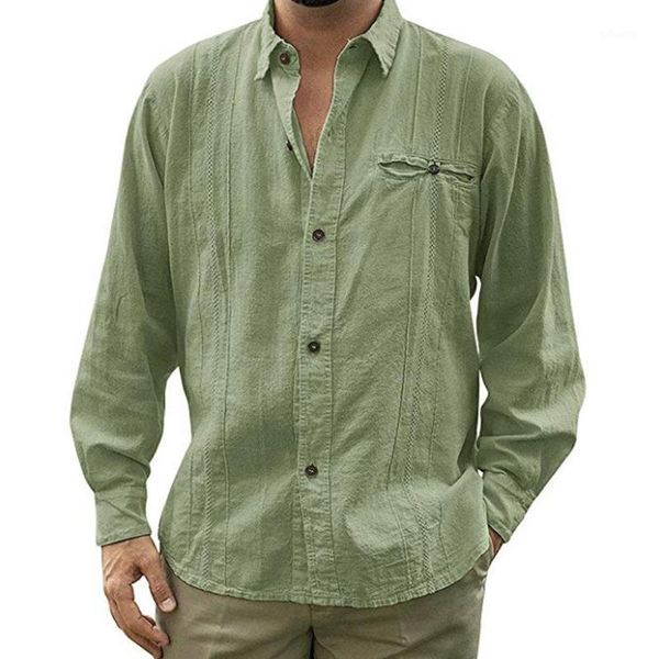 

men's casual shirts men fashion cotton long sleeve solid spring autumn buttons turn-down collar shirt cardigan streetwear, White;black