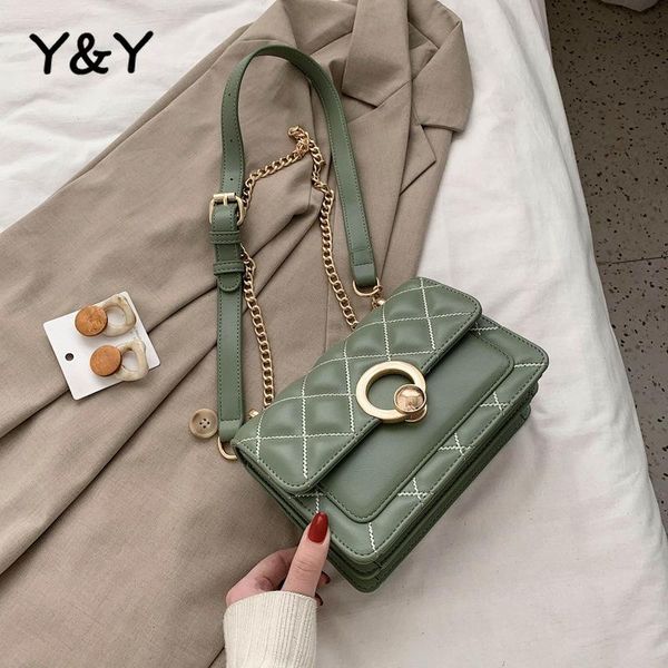 

y&y small bag rhombus chain messenger bag female ins texture single shoulder small square diamond lattice fashion