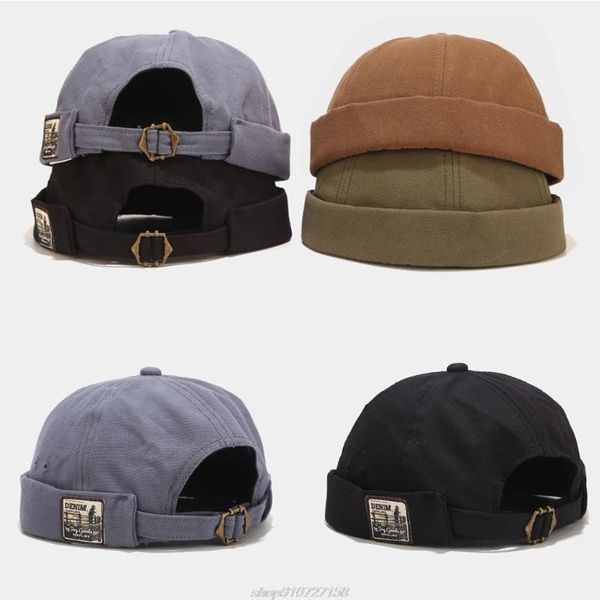 

beanies korean vintage rolled cuff brimless beanie hat embroidery letters logo patch hip hop solid landlord jy07 21 dropship