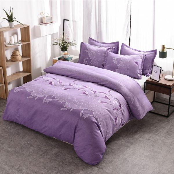 

bedding sets flower pattern floral printing polyester simple reactive  king size duvet cover and pillowcases for bed decor