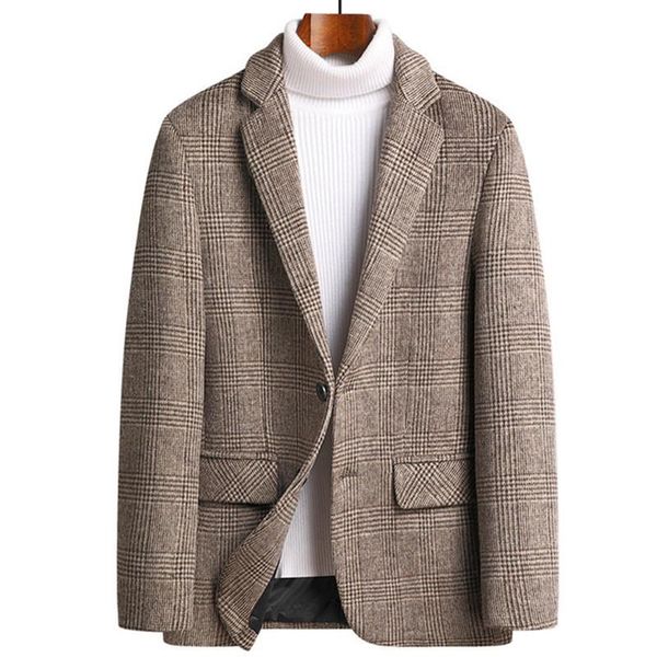 

winter wool thicked new casual coat men's winter warm coat men jackets, Black