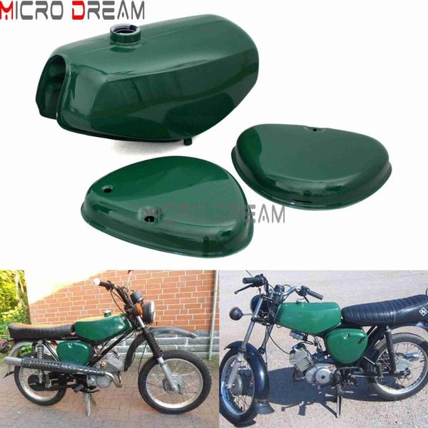 

motorcycle fuel system billiard green banana shape petrol gas tanks 2pxs side covers steel oil tank kit for simson s50 s51 s70