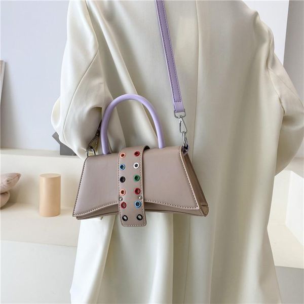 

evening bags design trendy bag for women 2021 pu color matching mini lady shoulder daily mobile wallet fashion messenger female