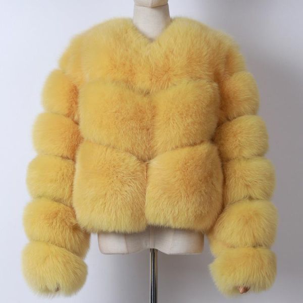 

women's fur & faux real jacket ladies natural long sleeve women, Black