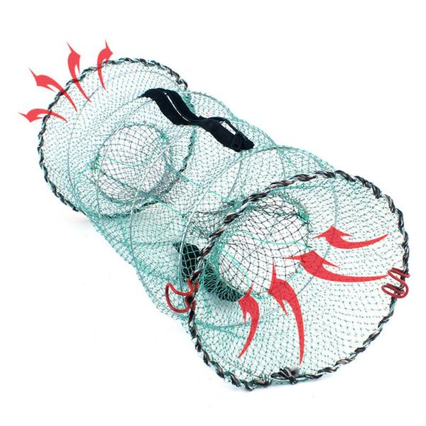 

fishing accessories crab trap net cage for lobster shrimp prawn crayfish eel live bait pot spring auto folding