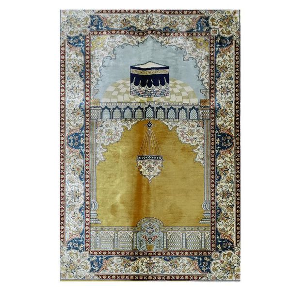 

carpets 2.5'x4' handcraft family carpet for prayer hand knotted silk rug