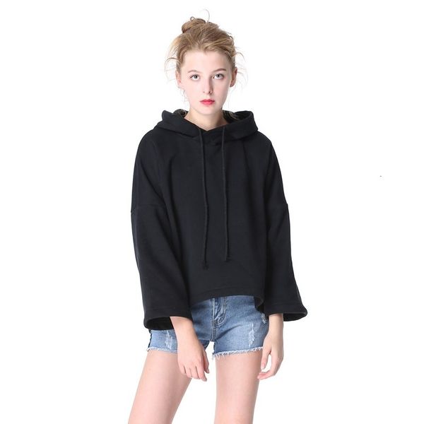 

2021 new long sleeve women autumn hoodies sweatshirts black pink oversized hoodie female loose pullover crop hooded vv4j