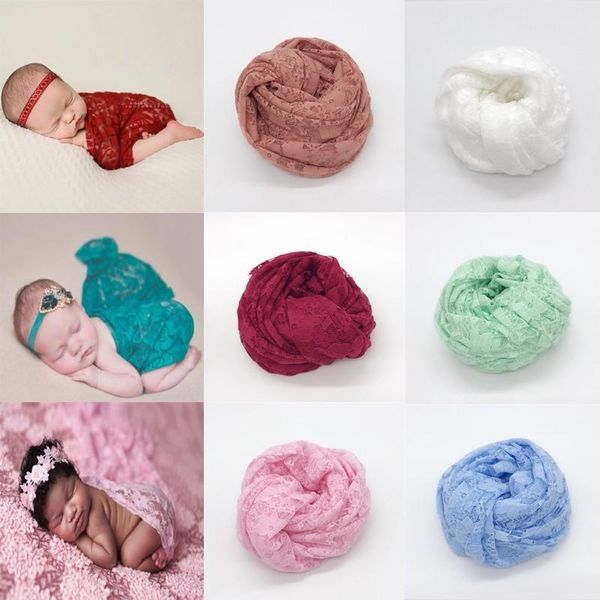 

blankets & swaddling born pography props blanket baby po wrapping swaddles lace cloth stretch wrap shoot backdrop