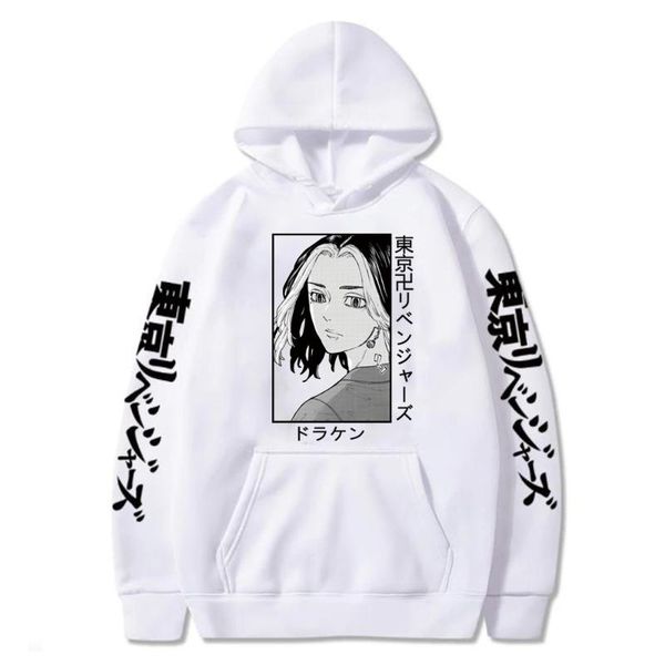 

men's hoodies & sweatshirts tokyo revengers anime kazutora hanemiya print cosplay long sleeve men women casual loose streetwear sweater, Black