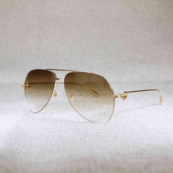 

2022 factory wholesale new vintage oval sunglasses men oculos oversize shadow metal frame gafas women for beaching driving, White;black
