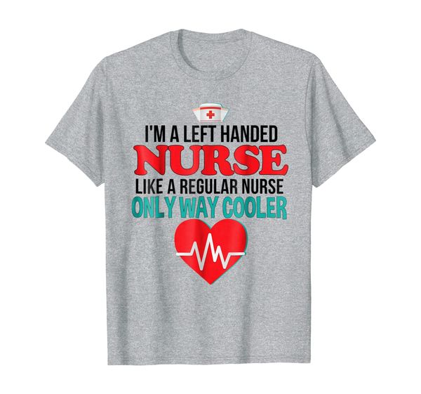 

nurse left handers day lefty shirt nursing school grad gift, White;black