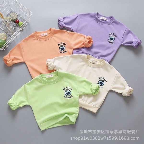

factory79bm2021 autumn new long sleeve spring and korean children's t-shirt, Black;white